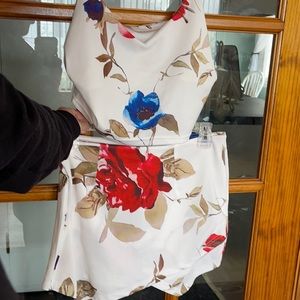 Two piece floral skort set